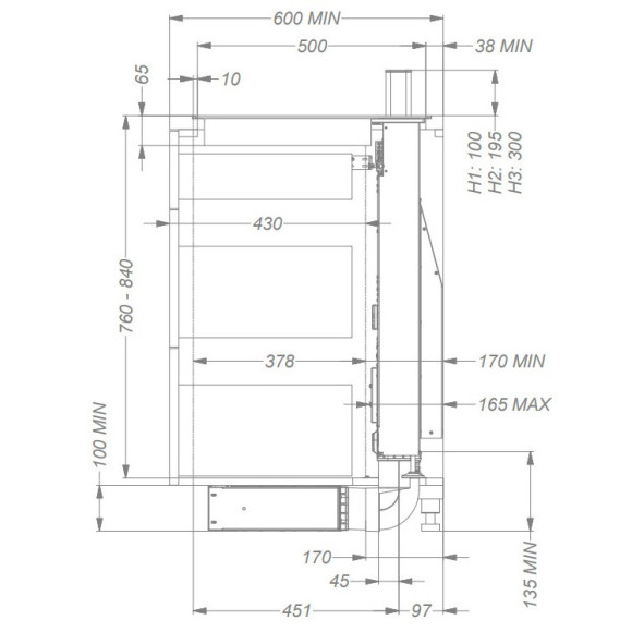NOVY Panorama Pro 1821 (Kaitlentė su integruotu gartraukiu)