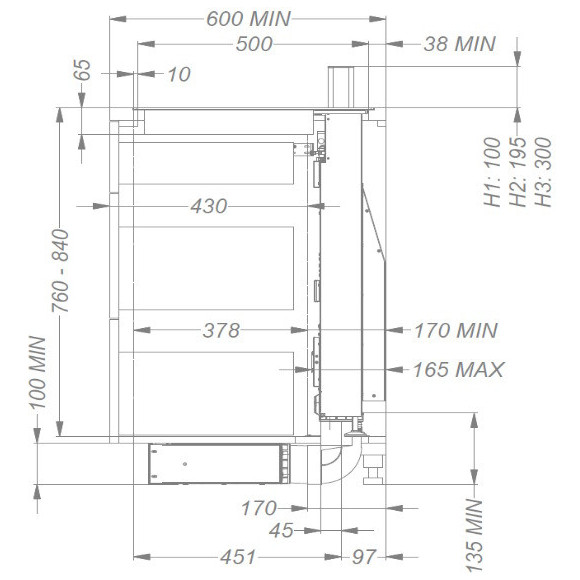 NOVY Panorama Power 1841 (Kaitlentė su integruotu gartraukiu)