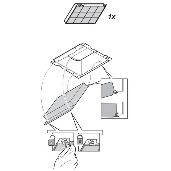 Elica LOL/STONE CFC0141529A (Anglies filtras)