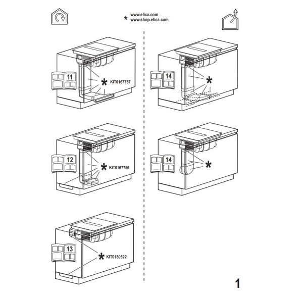 Elica NIKOLATESLA ALPHA B BL/A/60 (Kaitlentė su integruotu gartraukiu)