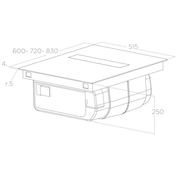 Elica NIKOLATESLA VELVET BL/A/72 (Kaitlentė su integruotu gartraukiu)