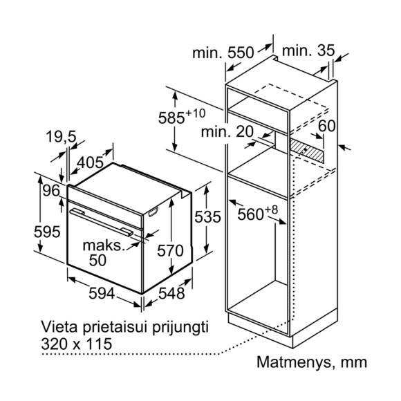 BOSCH HBG537FB3 (Orkaitė)