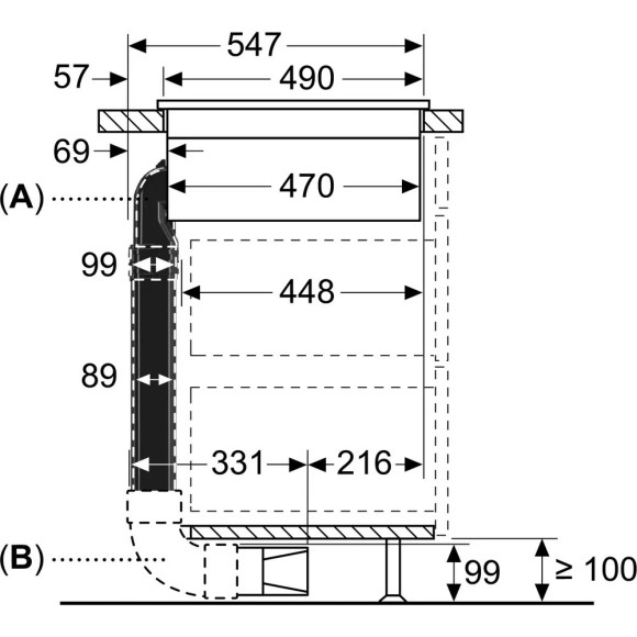 BOSCH HEZ9VDKE1 (Ortakių komplektas, gylis 60 cm)