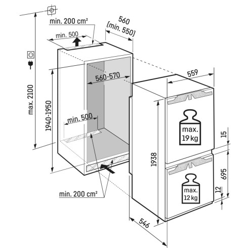 LIEBHERR ICBNc 5623 (Šaldytuvas)
