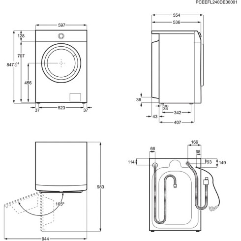 Electrolux EW5W468WE (Skalbimo mašina)