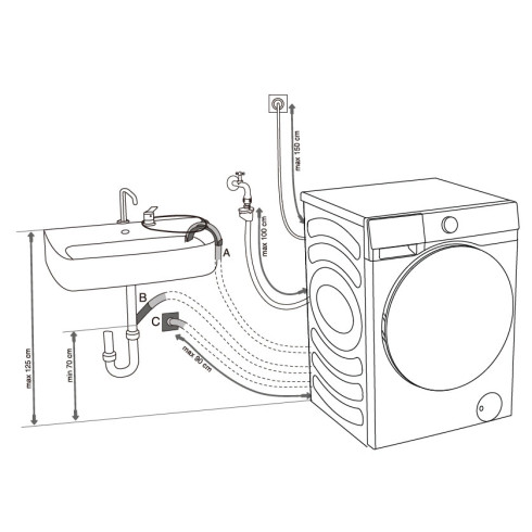 HISENSE WD3S8043BW3 (Skalbimo mašina)