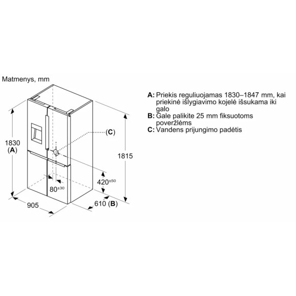 BOSCH KFD96APEA (Šaldytuvas)