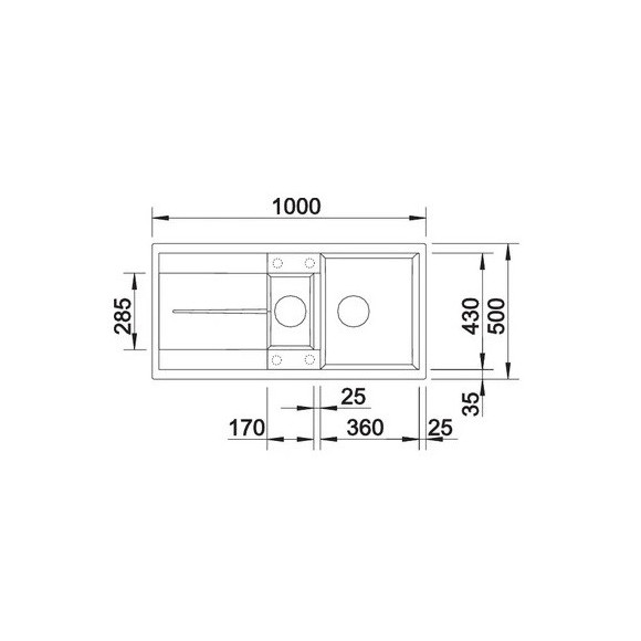 BLANCO METRA 6 S SILG PDUR Balta M.ZUB M.AF, 513046 (Plautuvė)