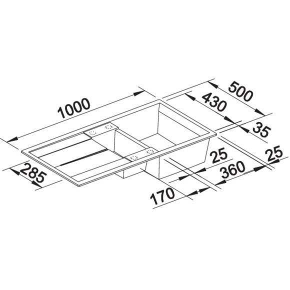 BLANCO METRA 6 S SILG PDUR Balta M.ZUB M.AF, 513046 (Plautuvė)