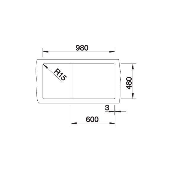BLANCO METRA 6 S SILG PDUR Balta M.ZUB M.AF, 513046 (Plautuvė)