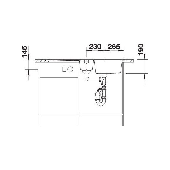 BLANCO METRA 6 S SILG PDUR Balta M.ZUB M.AF, 513046 (Plautuvė)