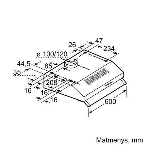 BOSCH DUL63CC20 (Garų rinktuvas)