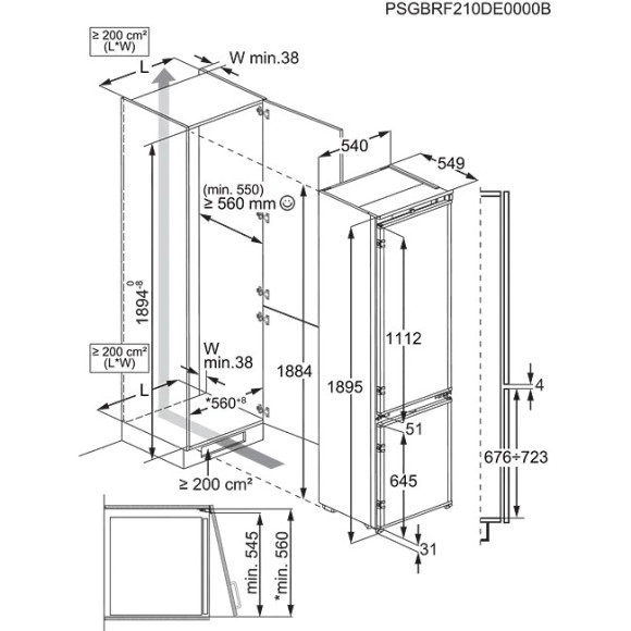 Electrolux LNS9TE19S (Šaldytuvas)
