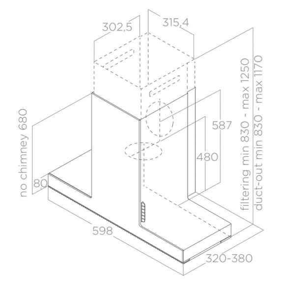 Elica HAIKU BL/A/60 (Gartraukis)