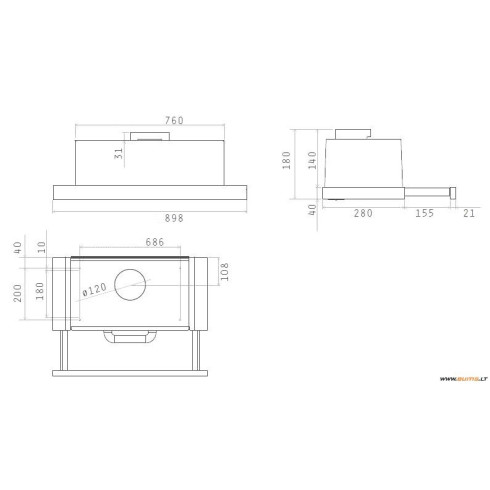 Elica ELITE14 LUX WH/A/90 (Gartraukis)
