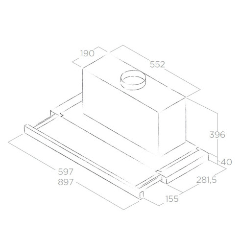 Elica ELITE35 GRIX/A/90 (Gartraukis)