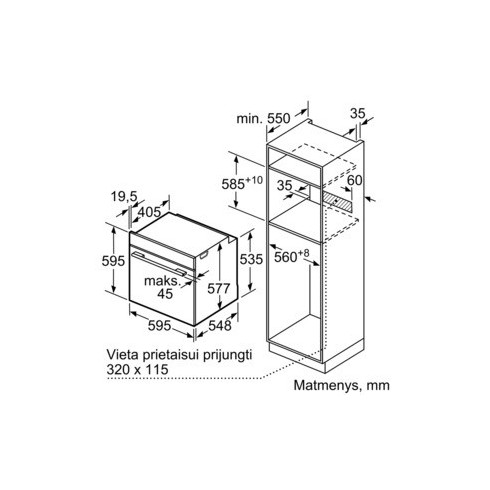 BOSCH HBG832DC1S (Orkaitė)