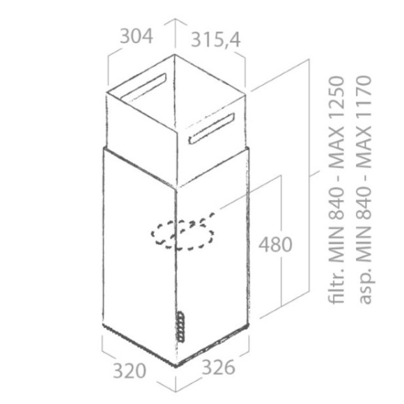 Elica HAIKU ISLAND BL/A/32 (Gartraukis)