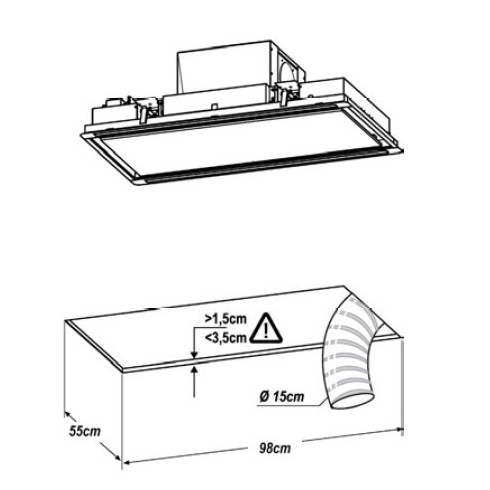 Elica HILIGHT GLASS H30 WH/A/100 (Gartraukis)