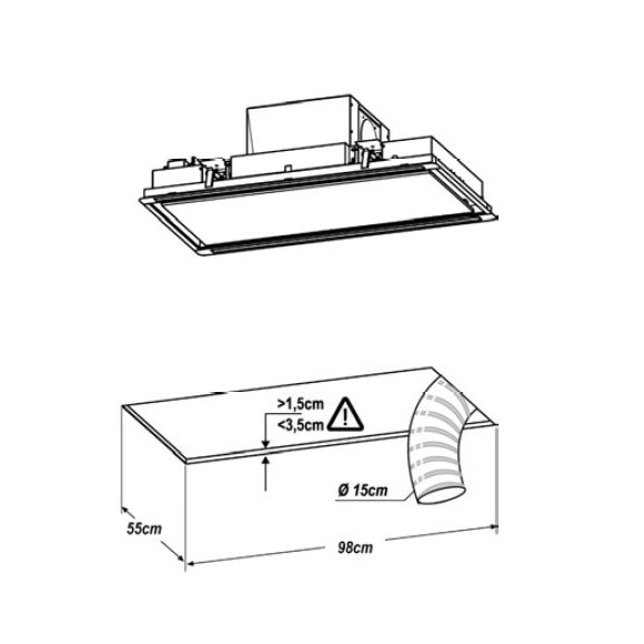 Elica HILIGHT GLASS H30 WH/A/100 (Gartraukis)