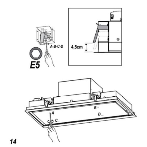 Elica HILIGHT GLASS H30 WH/A/100 (Gartraukis)