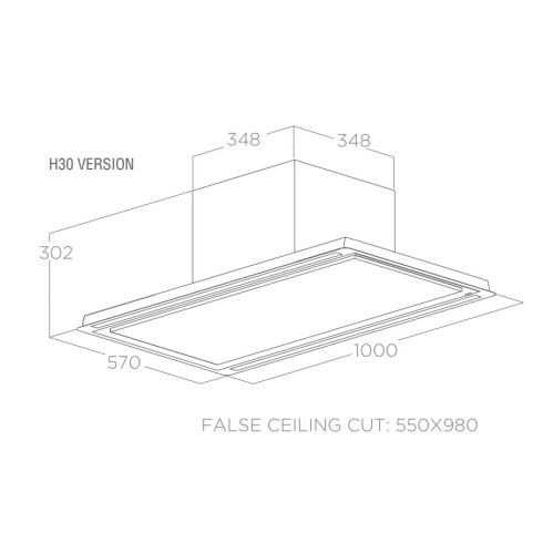 Elica HILIGHT GLASS H30 WH/A/100 (Gartraukis)