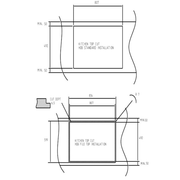 Elica NIKOLATESLA ONE EVO BL/A/83 (Kaitlentė su integruotu gartraukiu)