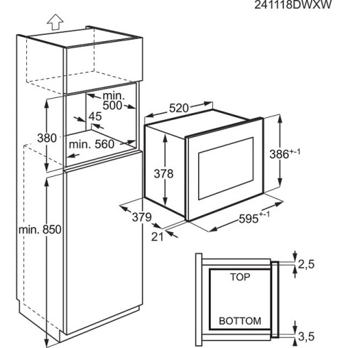 AEG OS5GM251EB (Mikrobangų krosnelė)