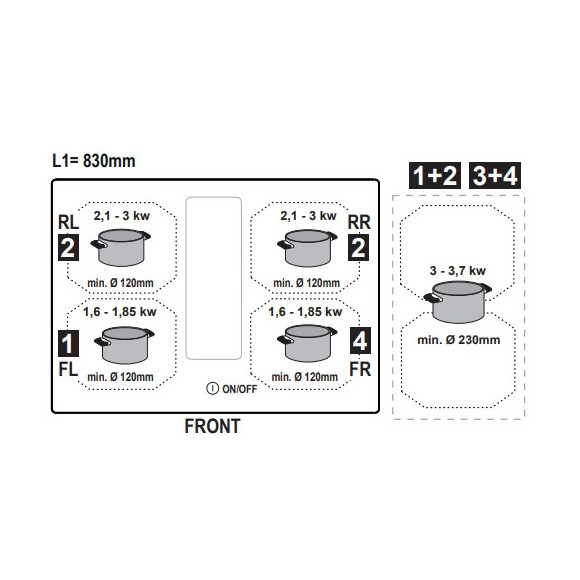 Elica NIKOLATESLA FIT XL RAW BR/A/83 (Kaitlentė su integruotu gartraukiu)