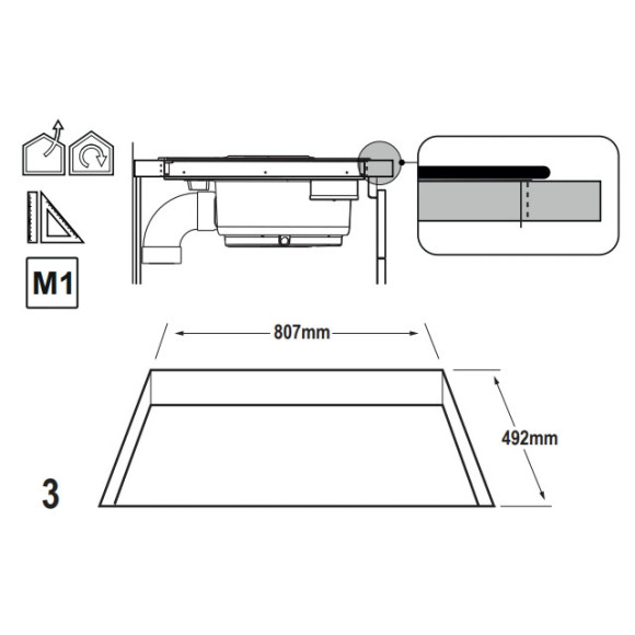 Elica NIKOLATESLA LIBRA EVO WH/A/83 (Kaitlentė su integruotu gartraukiu)