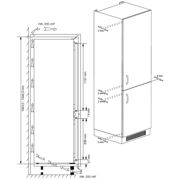 BEKO BCNE400E50SHN (Šaldytuvas)