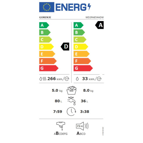 GORENJE WD2PA854ADW (Skalbimo mašina)