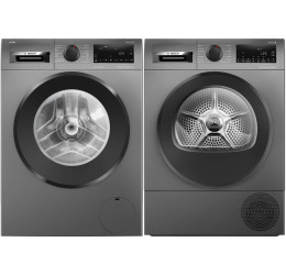 BOSCH WGG244RFSN + WQG245DXSN (Skalbimo įrangos komplektas)