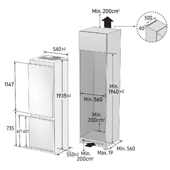 SAMSUNG BRB80F30BES0EO (Šaldytuvas)