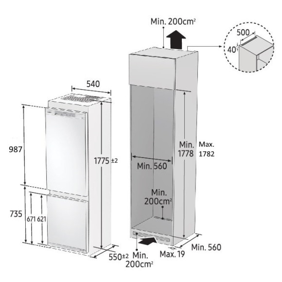 SAMSUNG BRB80F26CES0EO (Šaldytuvas)