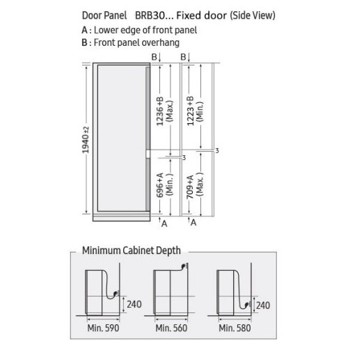 SAMSUNG BRB70F30AEF0EO (Šaldytuvas)