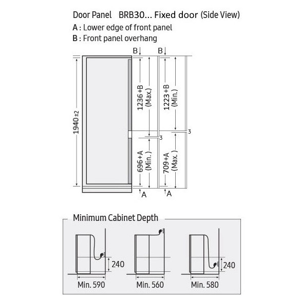 SAMSUNG BRB70F30AEF0EO (Šaldytuvas)