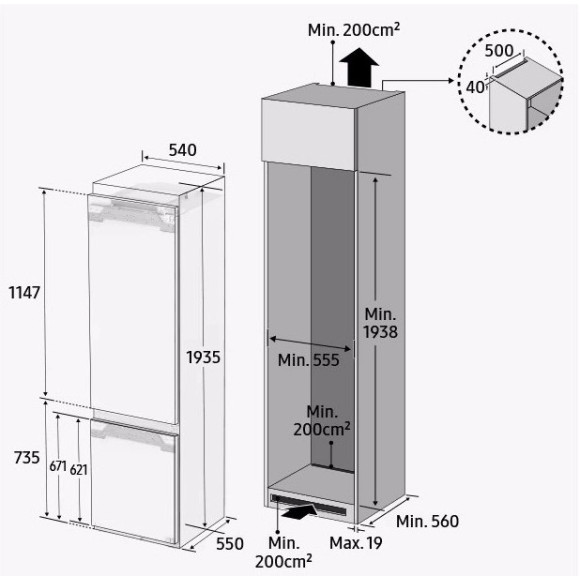 SAMSUNG BRB70F30AEF0EO (Šaldytuvas)