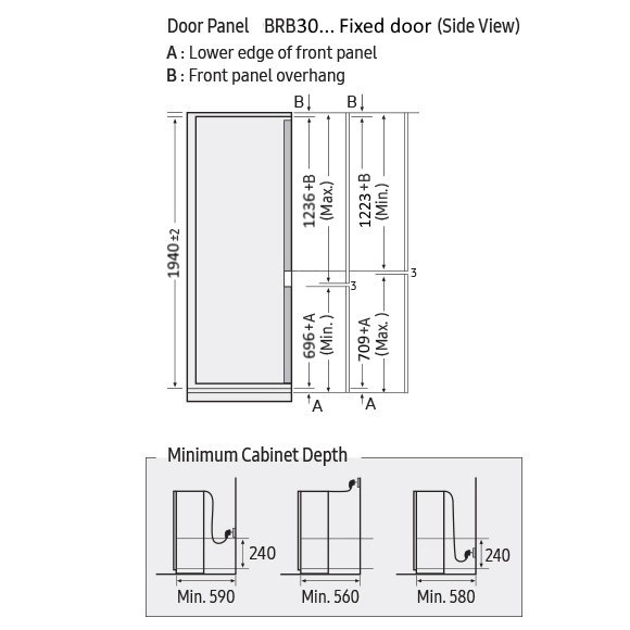 SAMSUNG BRB80F30ADF0EO (Šaldytuvas)