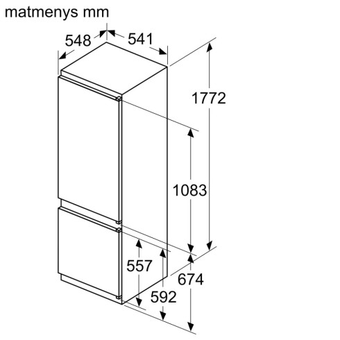 BOSCH KIV87NSE0 (Šaldytuvas)