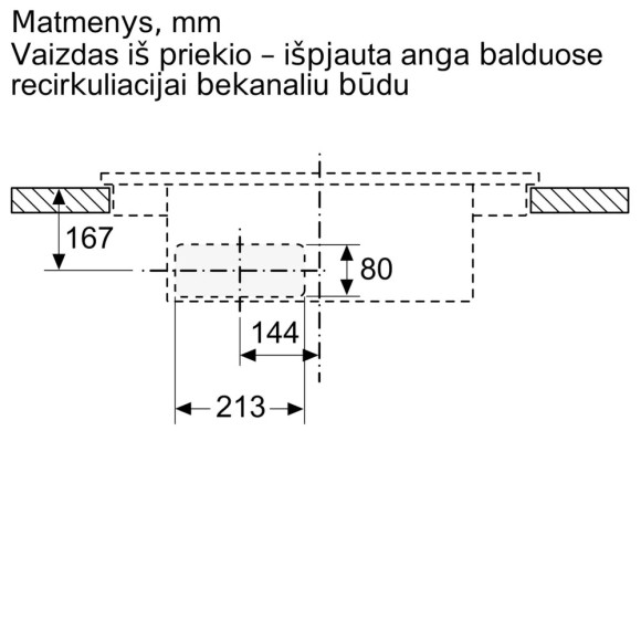 NEFF V58NHQ4L0 (Kaitlentė su integruotu gartraukiu)