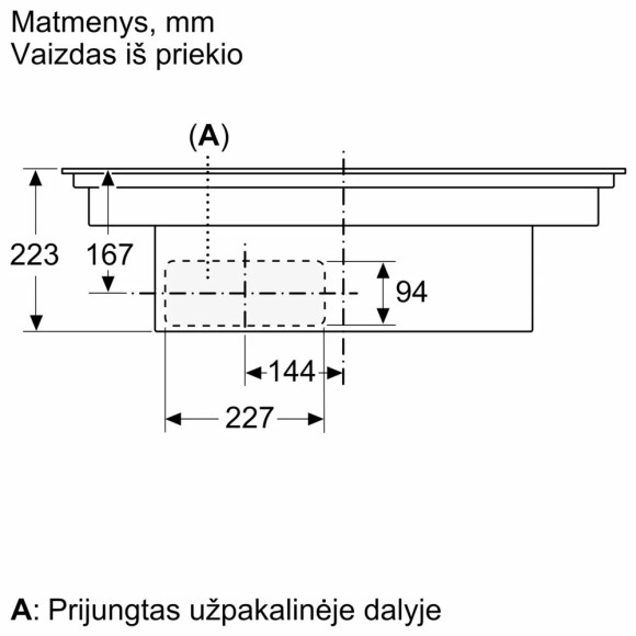 NEFF V58NHQ4L0 (Kaitlentė su integruotu gartraukiu)