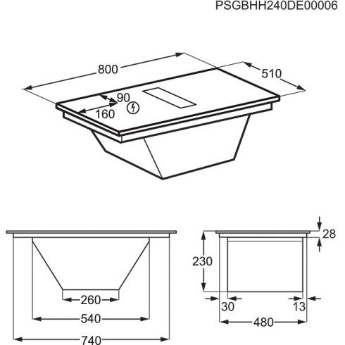 AEG TH84CC23CZ (Kaitlentė su integruotu...