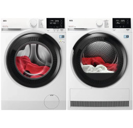 AEG LFR71844SBE + TR819P4E (Skalbimo įrangos komplektas)