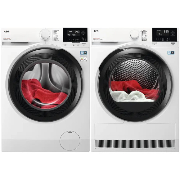 AEG LFR71844SBE + TR819P4E (Skalbimo įrangos komplektas)