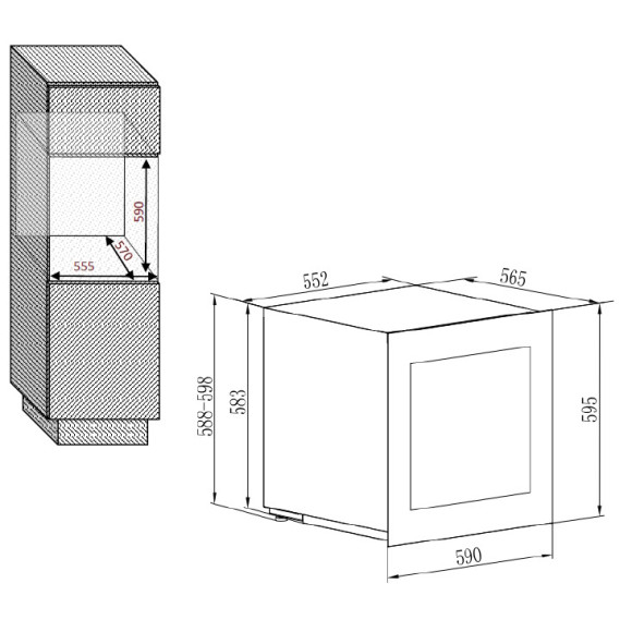 Avintage AVI60PLATINUM (Vyno šaldytuvas)