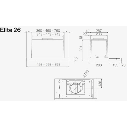 Elica ELITE 26 BL/A/60 GFB (Gartraukis)
