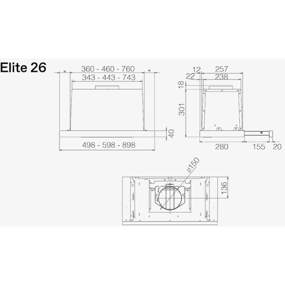 Elica ELITE 26 BL/A/60 GFB (Gartraukis)