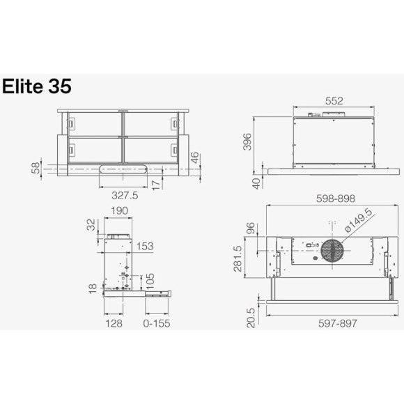 Elica ELITE 35 BL/A/60 GFB (Gartraukis)
