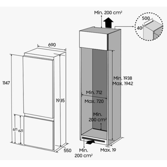 SAMSUNG BRB38G705DWW (Šaldytuvas)